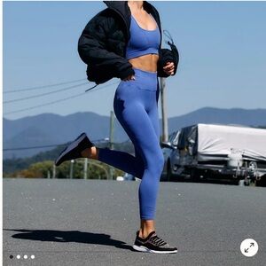 Free People High-Rise 7/8 Length Good Karma Leggings African Violet